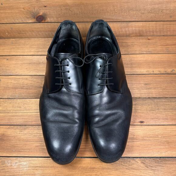 Louis Vuitton Black Leather Lace Up Derby Shoes Size 11 Dress Luxury Designer main image 9